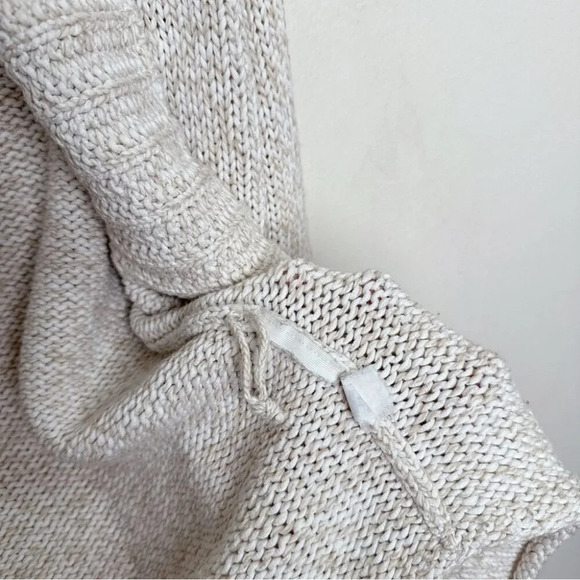 GAP Womens Small Vintage Marble Chunky Knit Shawl Collar Open Beige Cardigan - Picture 11 of 14